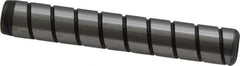 Jergens - 5/16" Diam x 2" Pin Length Alloy Steel Grooved Dowel Pin - C 47-58 & C 60-64 (Surface) Hardness, 1 Beveled & 1 Threaded End - A1 Tooling