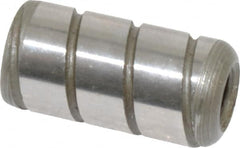 Jergens - 3/8" Diam x 3/4" Pin Length Alloy Steel Grooved Dowel Pin - C 47-58 & C 60-64 (Surface) Hardness, 1 Beveled & 1 Threaded End - A1 Tooling