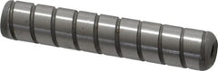 Jergens - 3/8" Diam x 2" Pin Length Alloy Steel Grooved Dowel Pin - C 47-58 & C 60-64 (Surface) Hardness, 1 Beveled & 1 Threaded End - A1 Tooling