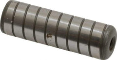 Jergens - 5/8" Diam x 2" Pin Length Alloy Steel Grooved Dowel Pin - C 47-58 & C 60-64 (Surface) Hardness, 1 Beveled & 1 Threaded End - A1 Tooling