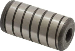 Jergens - 3/4" Diam x 1-1/2" Pin Length Alloy Steel Grooved Dowel Pin - C 47-58 & C 60-64 (Surface) Hardness, 1 Beveled & 1 Threaded End - A1 Tooling