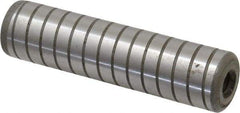 Jergens - 3/4" Diam x 3" Pin Length Alloy Steel Grooved Dowel Pin - C 47-58 & C 60-64 (Surface) Hardness, 1 Beveled & 1 Threaded End - A1 Tooling