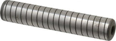 Jergens - 3/4" Diam x 4" Pin Length Alloy Steel Grooved Dowel Pin - C 47-58 & C 60-64 (Surface) Hardness, 1 Beveled & 1 Threaded End - A1 Tooling