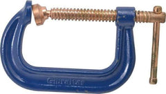 Gibraltar - Regular-Duty 4" Max Opening, 3-1/4" Throat Depth, Forged Steel Standard C-Clamp - 6,200 Lb Capacity, 0" Min Opening, Deep Throat, Copper Plated Screw - A1 Tooling