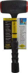 NUPLA - 48 oz Head 2-3/16" Face Diam Urethane Dead Blow Hammer - 14-5/16" OAL, Fiberglass Handle - A1 Tooling