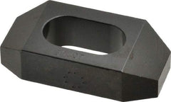 Gibraltar - 5/8" Stud, Steel, Plain Strap Clamp - 9/16" Travel, 2-1/2" OAL x 1-1/4" Wide x 5/8" High, Black Oxide Finish, Tapered Nose - A1 Tooling