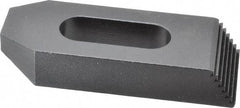 Gibraltar - 5/8" Stud, Steel, Serrated Strap Clamp - 1-3/16" Travel, 4" OAL x 1-1/2" Wide x 3/4" High, Black Oxide Finish, Tapered Nose - A1 Tooling