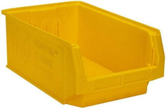 Quantum Storage - 90 Lb. Load Capacity, 19-3/4" Deep, Yellow Polyethylene Hopper Stacking Bin - 7-7/8" High x 12-3/8" Wide x 19-3/4" Long - A1 Tooling