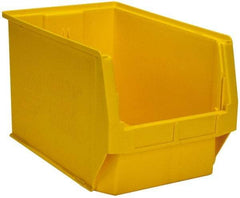 Quantum Storage - 100 Lb. Load Capacity, 19-3/4" Deep, Yellow Polyethylene Hopper Stacking Bin - 11-7/8" High x 12-3/8" Wide x 19-3/4" Long - A1 Tooling