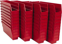 Quantum Storage - 50 Lb. Load Capacity, 11-5/8" Deep, Red Polypropylene Hopper Shelf Bin - 4" High x 2-3/4" Wide x 11-5/8" Long - A1 Tooling