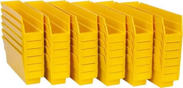 Quantum Storage - 50 Lb. Load Capacity, 11-5/8" Deep, Yellow Polypropylene Hopper Shelf Bin - 4" High x 2-3/4" Wide x 11-5/8" Long - A1 Tooling