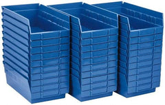 Quantum Storage - 50 Lb. Load Capacity, 11-5/8" Deep, Blue Polypropylene Hopper Shelf Bin - 4" High x 6-5/8" Wide x 11-5/8" Long - A1 Tooling