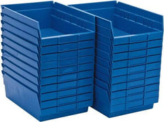 Quantum Storage - 50 Lb. Load Capacity, 11-5/8" Deep, Blue Polypropylene Hopper Shelf Bin - 4" High x 8-3/8" Wide x 11-5/8" Long - A1 Tooling