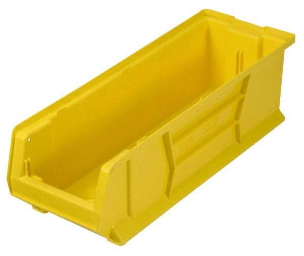 Quantum Storage - 100 Lb. Load Capacity, 23-7/8" Deep, Yellow Polypropylene Hopper Stacking Bin - 7" High x 8-1/4" Wide x 23-7/8" Long - A1 Tooling