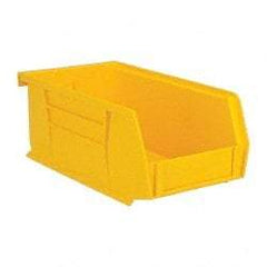 Quantum Storage - 10 Lb. Load Capacity, 7-3/8" Deep, Yellow Polypropylene Hopper Stacking Bin - 3" High x 4-1/8" Wide x 7-3/8" Long - A1 Tooling