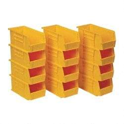 Quantum Storage - 30 Lb. Load Capacity, 10-7/8" Deep, Yellow Polypropylene Hopper Stacking Bin - 5" High x 5-1/2" Wide x 10-7/8" Long - A1 Tooling