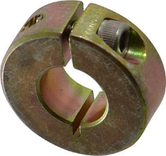 Climax Metal Products - 1/2" Bore, Steel, One Piece One Piece Split Shaft Collar - 1-1/8" Outside Diam, 13/32" Wide - A1 Tooling