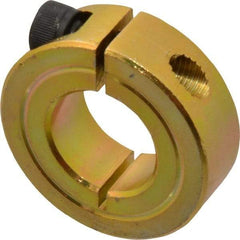 Climax Metal Products - 3/4" Bore, Steel, One Piece One Piece Split Shaft Collar - 1-1/2" Outside Diam, 1/2" Wide - A1 Tooling