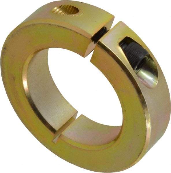 Climax Metal Products - 1-1/2" Bore, Steel, One Piece One Piece Split Shaft Collar - 2-3/8" Outside Diam, 9/16" Wide - A1 Tooling