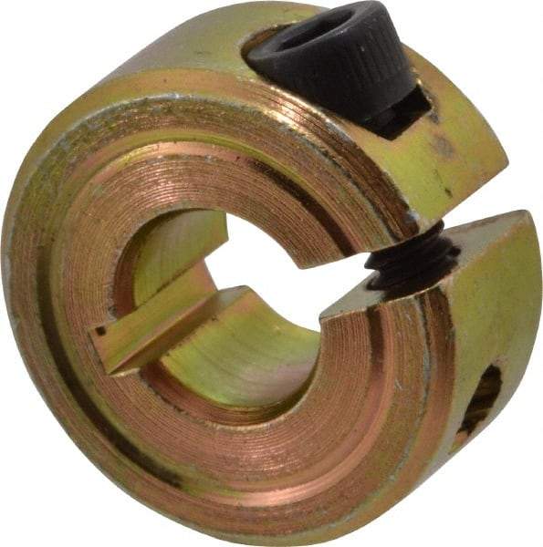 Climax Metal Products - 1/4" Bore, Steel, One Piece One Piece Split Shaft Collar - 5/8" Outside Diam, 9/32" Wide - A1 Tooling