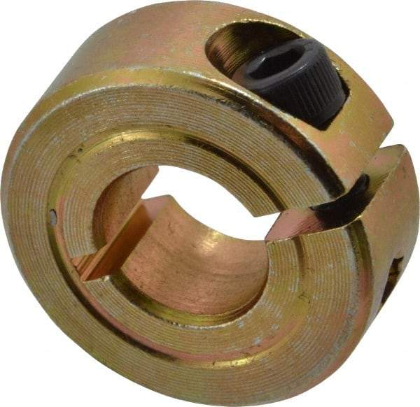 Climax Metal Products - 3/8" Bore, Steel, One Piece One Piece Split Shaft Collar - 7/8" Outside Diam, 11/32" Wide - A1 Tooling