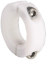 Climax Metal Products - 1-7/16" Bore, Plastic, Two Piece Clamping Shaft Collar - 2-1/4" Outside Diam, 9/16" Wide - A1 Tooling