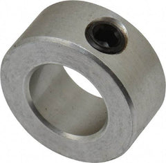 Climax Metal Products - 5/8" Bore, Aluminum, One Piece Solid Set Screw Collars - 1-1/8" Outside Diam, 1/2" Wide - A1 Tooling