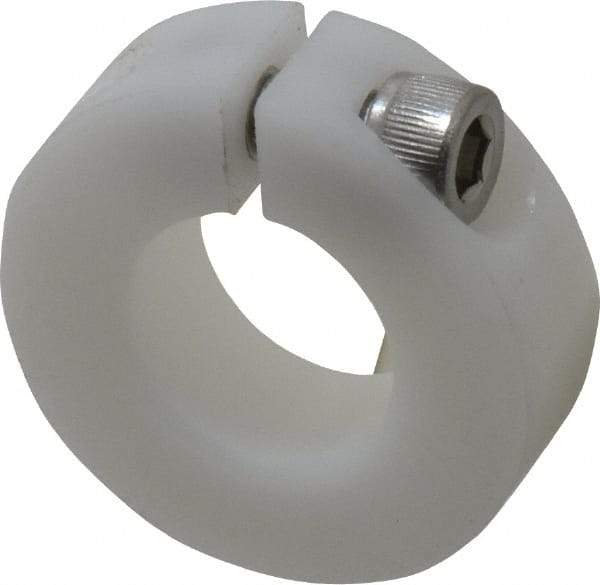 Climax Metal Products - 3/4" Bore, Plastic, One Piece One Piece Split Shaft Collar - 1-1/2" Outside Diam, 1/2" Wide - A1 Tooling