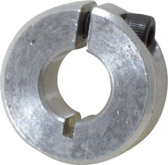 Climax Metal Products - 3/8" Bore, Aluminum, One Piece One Piece Split Shaft Collar - 7/8" Outside Diam, 11/32" Wide - A1 Tooling