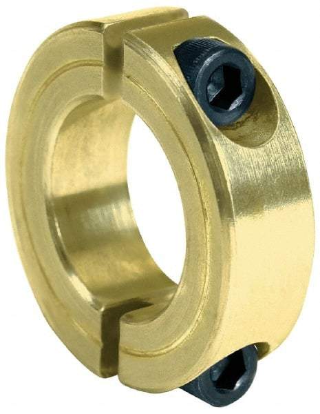 Climax Metal Products - 1-9/16" Bore, Steel, Two Piece Clamping Shaft Collar - 2-3/8" Outside Diam, 9/16" Wide - A1 Tooling