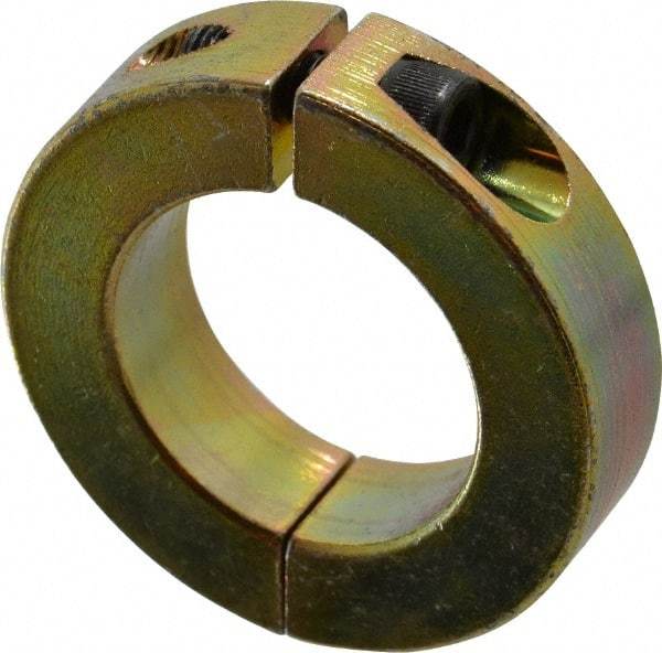 Climax Metal Products - 1-3/8" Bore, Steel, Two Piece Clamping Shaft Collar - 2-1/4" Outside Diam, 9/16" Wide - A1 Tooling