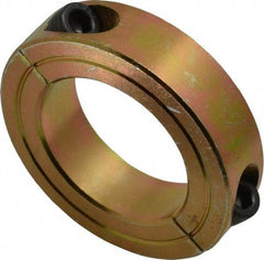 Climax Metal Products - 1-7/16" Bore, Steel, Two Piece Clamping Shaft Collar - 2-1/4" Outside Diam, 9/16" Wide - A1 Tooling