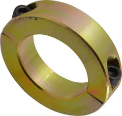 Climax Metal Products - 1-1/2" Bore, Steel, Two Piece Clamping Shaft Collar - 2-3/8" Outside Diam, 9/16" Wide - A1 Tooling