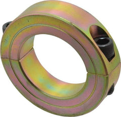 Climax Metal Products - 1-11/16" Bore, Steel, Two Piece Clamping Shaft Collar - 2-3/4" Outside Diam, 11/16" Wide - A1 Tooling