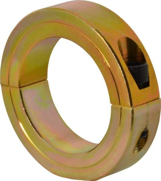 Climax Metal Products - 2-3/16" Bore, Steel, Two Piece Clamping Shaft Collar - 3-1/4" Outside Diam, 3/4" Wide - A1 Tooling