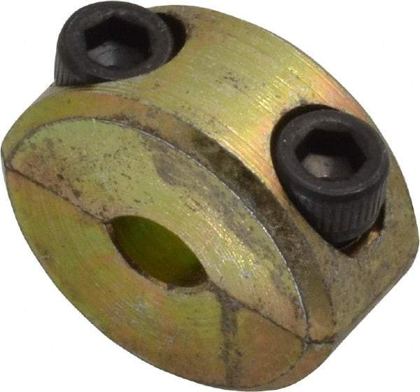 Climax Metal Products - 3/16" Bore, Steel, Two Piece Clamping Shaft Collar - 5/8" Outside Diam, 9/32" Wide - A1 Tooling