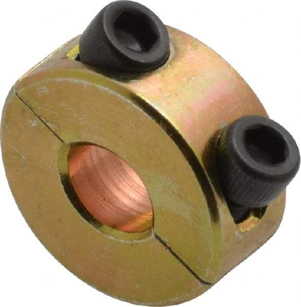 Climax Metal Products - 1/4" Bore, Steel, Two Piece Clamping Shaft Collar - 5/8" Outside Diam, 9/32" Wide - A1 Tooling