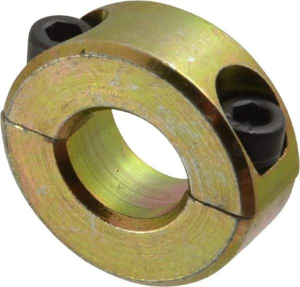 Climax Metal Products - 7/16" Bore, Steel, Two Piece Clamping Shaft Collar - 15/16" Outside Diam, 11/32" Wide - A1 Tooling