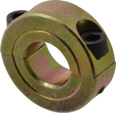 Climax Metal Products - 9/16" Bore, Steel, Two Piece Clamping Shaft Collar - 1-1/8" Outside Diam, 7/16" Wide - A1 Tooling