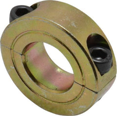 Climax Metal Products - 11/16" Bore, Steel, Two Piece Clamping Shaft Collar - 1-3/8" Outside Diam, 7/16" Wide - A1 Tooling