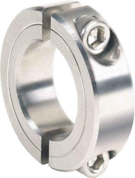 Climax Metal Products - 2-3/4" Bore, Stainless Steel, Two Piece Clamping Shaft Collar - 4" Outside Diam, 7/8" Wide - A1 Tooling