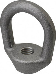 Gibraltar - 2,240 Lb Capacity, 1/2-13 Thread, Self Colored, Carbon Steel Regular Duty Lifting Eye Nut - Grade C-1030, 2-1/2" High, 1-1/4" Inside & 2" Outside Eye Diam, 2" Bell/Base Width - A1 Tooling