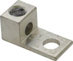 Thomas & Betts - 14-6 AWG Noninsulated Compression Connection Square Ring Terminal - 1/4" Stud, 1-3/64" OAL x 1/2" Wide, Tin Plated Aluminum Contact - A1 Tooling