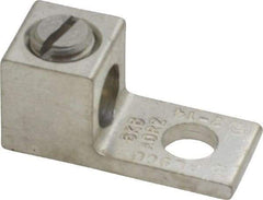 Thomas & Betts - 14-2 AWG Noninsulated Compression Connection Square Ring Terminal - 1/4" Stud, 1-5/32" OAL x 1/2" Wide, Tin Plated Aluminum Contact - A1 Tooling