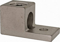 Thomas & Betts - 6 AWG Noninsulated Square Ring Terminal - 5/16" Stud, 2" OAL x 1" Wide, Tin Plated Aluminum Contact - A1 Tooling