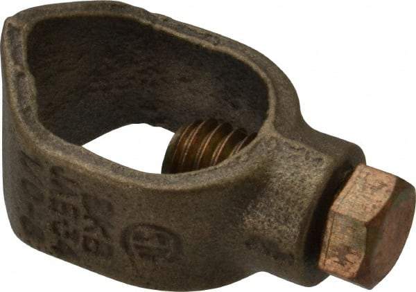 Thomas & Betts - 1/0 to 8 (Solid) AWG Compatible Single-Nut Rod Clamp - Copper Alloy, 2-11/32" OAL, CSA Certified, RoHS Compliant, UL Listed - A1 Tooling