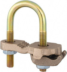 Thomas & Betts - 4 to 4/0 AWG Compatible U-bolt Rod Clamp - Bronze, CSA Certified, UL File E3060, UL Listed - A1 Tooling