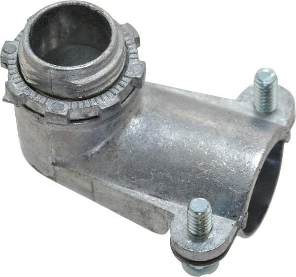 Thomas & Betts - 1/2" Trade, Die Cast Zinc Squeeze Clamp Angled FMC Conduit Connector - Noninsulated - A1 Tooling