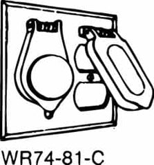 Thomas & Betts - Electrical Outlet Box Stainless Steel Weatherproof Cover - Includes Screw & Sealing Gasket - A1 Tooling