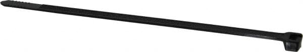 Thomas & Betts - 8" Long Black Nylon Standard Cable Tie - 120 Lb Tensile Strength, 1.91mm Thick, 2" Max Bundle Diam - A1 Tooling